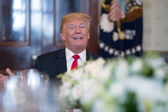 US-Präsident Donald Trump spricht im Weißen Hauses in Washington.
