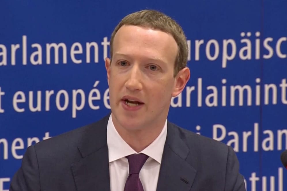Mark Zuckerberg: Der Facebook-Chef vor Abgeordnete des Europaparlaments.