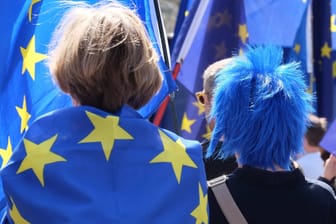 "Pulse of Europe"-Demo in Frankfurt im April: 75 Prozent der Deutschen sind der Ansicht, dass ihr Land von der EU-Mitgliedschaft profitiert.