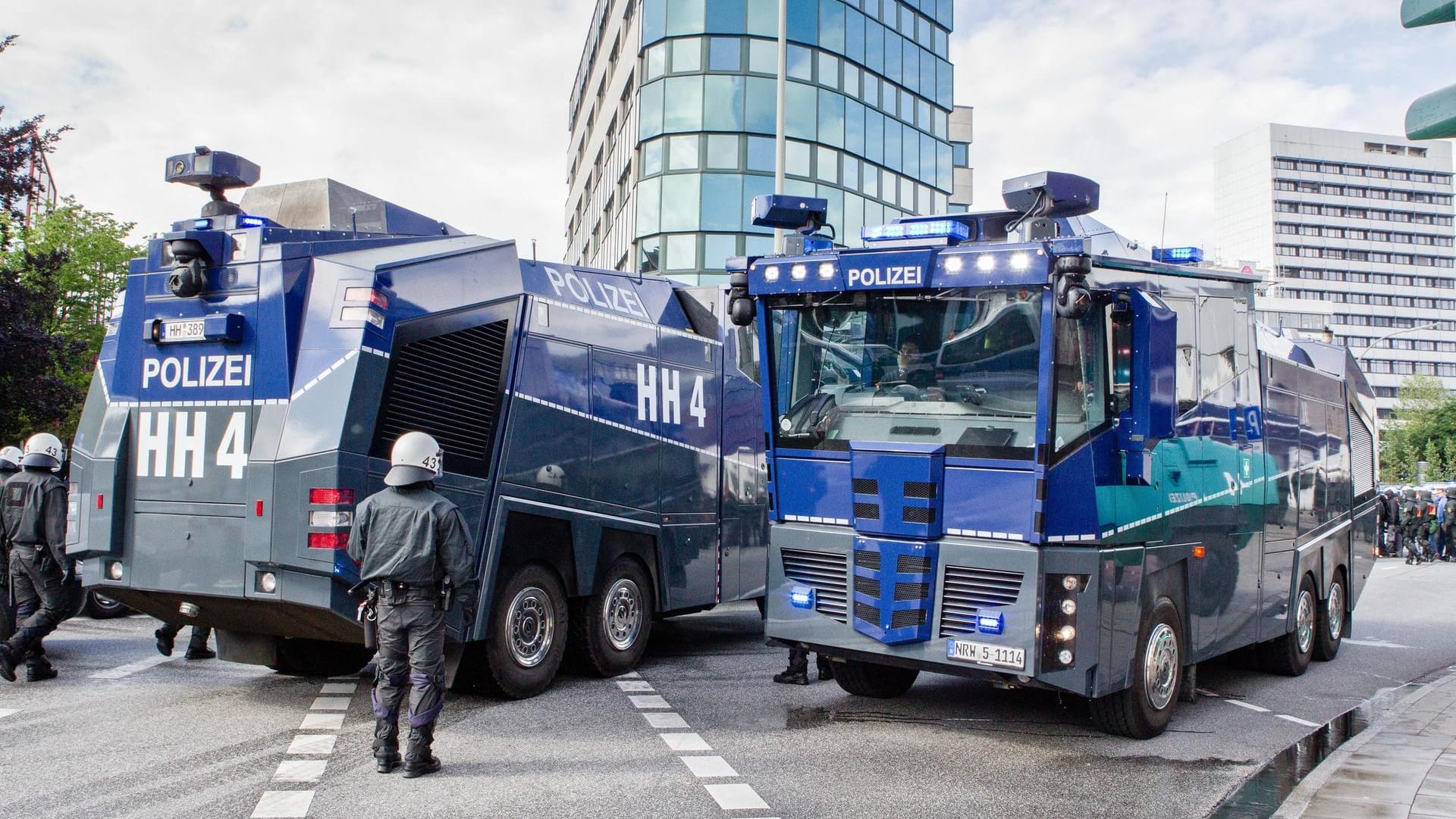 Der Wasserwerfer Wawe 10: Eine österreichische Firma hat diese Fahrzeuge gebaut.