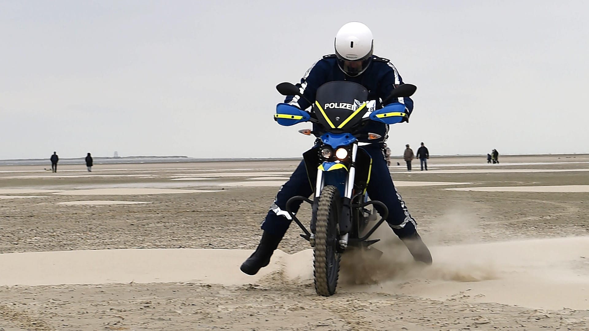 Das Elektro-Polizeimotorrad: Das "Zero FX" ist besonders leise.