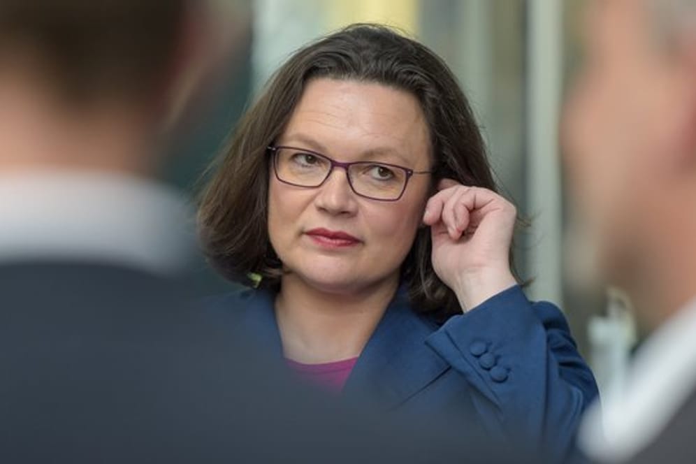 SPD-Parteichefin Andrea Nahles Anfang Mai bei einem Besuch in Schleswig-Holstein.