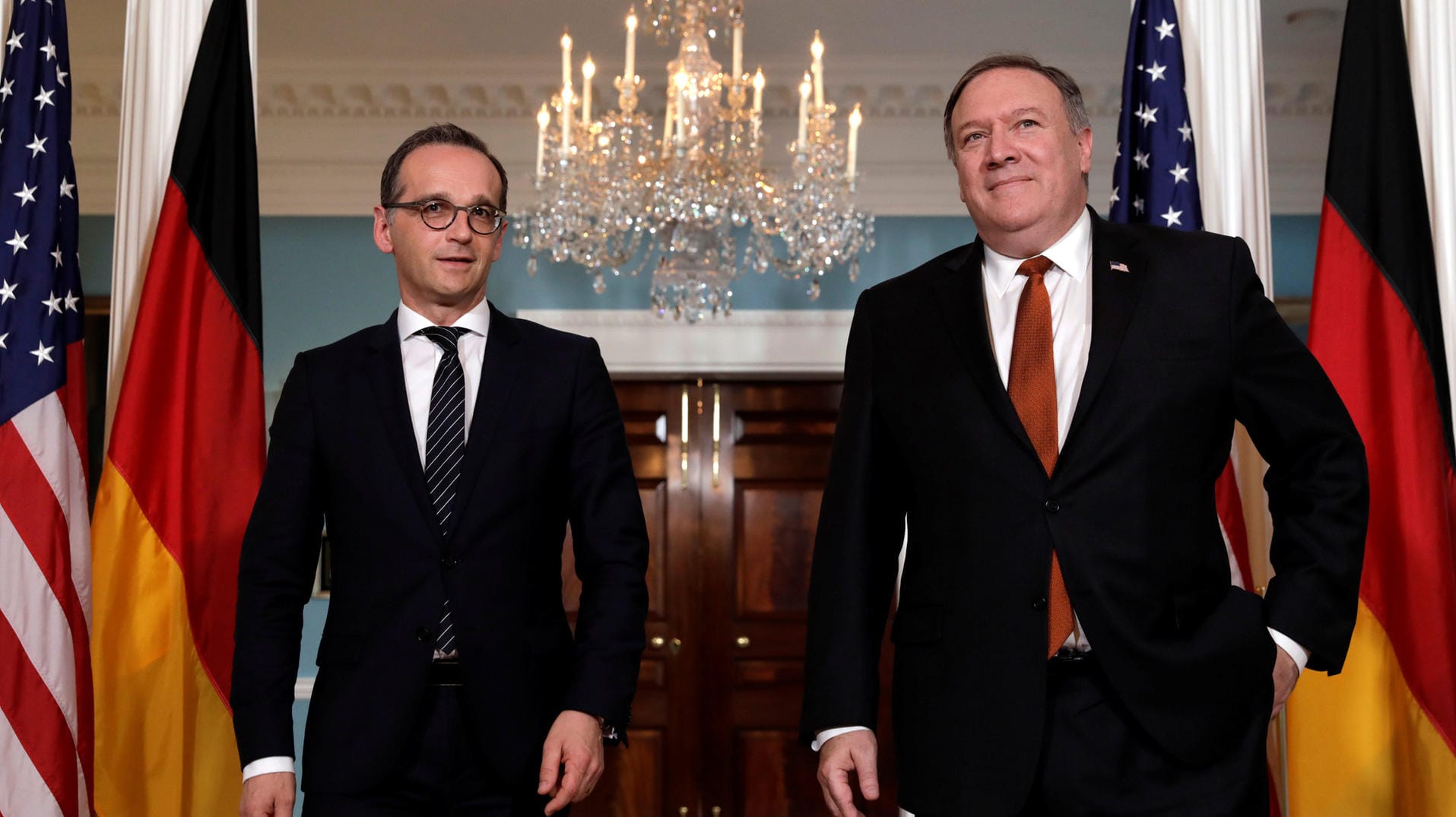 Heiko Maas, Mike Pompeo in Washington: "Auf zwei völlig verschiedenen Wegen"