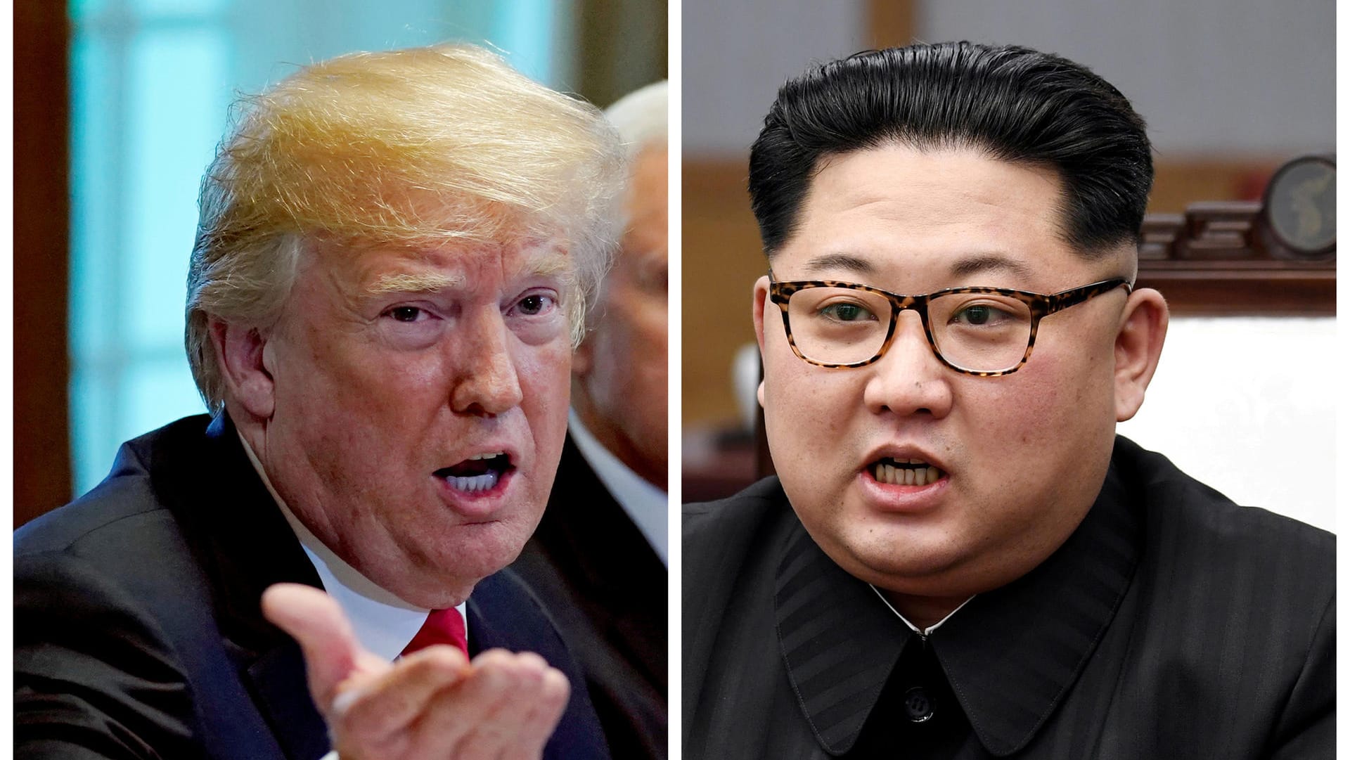 Donald Trump und Kim Jong Un: Das nächste Treffen beider Staatschefs im Juni droht zu scheitern. Donald Trump und Kim Jong Un: Das nächste Treffen beider Staatschefs im Juni droht zu scheitern.