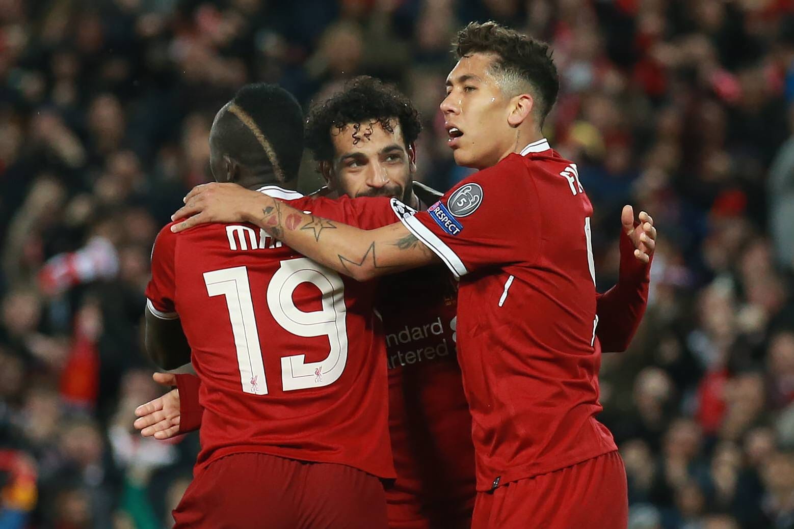 Der beste Sturm Europas: Sadio Mané, Mohamed Salah und Roberto Firmino (v.l.) vom FC Liverpool.
