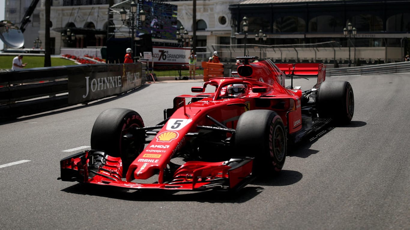 Sebastian Vettel auf der Strecke in Monaco.