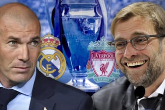 Zinedine Zidane gegen Jürgen Klopp (r.): Showdown zwischen Real und Liverpool im Finale der Champions League.