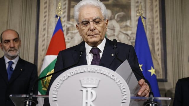 Italiens Präsident Sergio Mattarella. Italiens Präsident Sergio Mattarella.