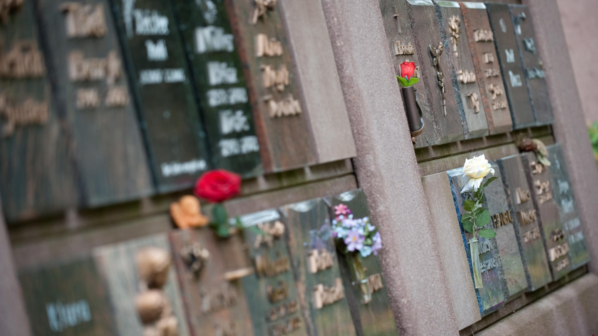 Urnengräber auf einem evangelischen Friedhof: Unbekannte klauen Urne samt Asche aus Grab.