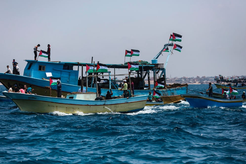 Protest gegen Seeblockade im Gazastreifen: Mehrere Fischerboote sind unterwegs, um ein Zeichen zu setzen – eins wurde von der israelischen Armee aufgehalten.