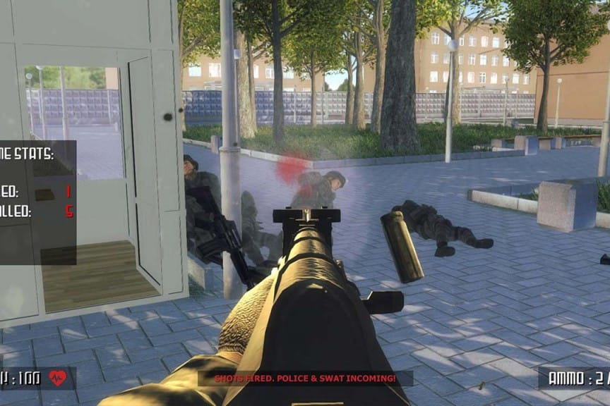 Szene aus "Active Shooter": Der Spieler kann die Rolle des Amokschützen wählen – oder die Gegenseite.