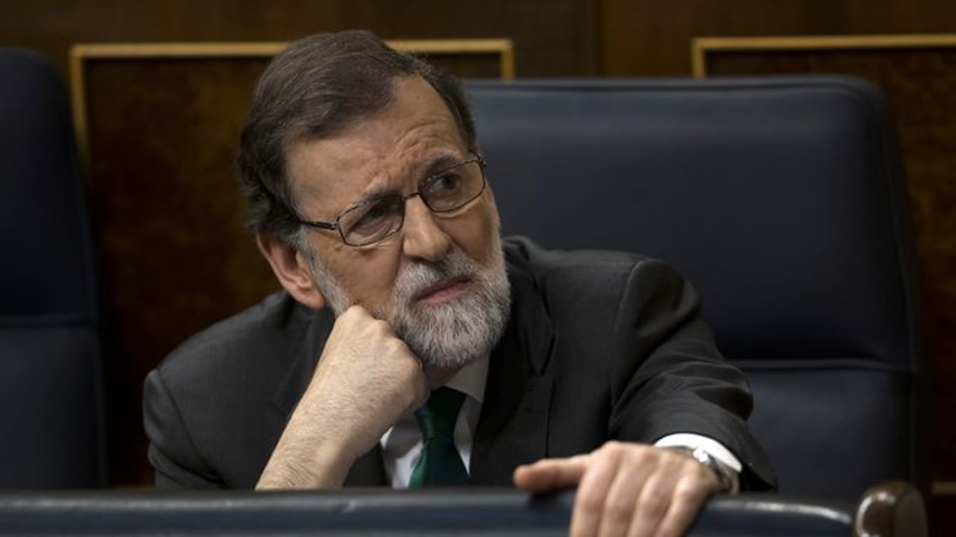 Spaniens Ministerpräsident Mariano Rajoy im Parlament in Madrid.