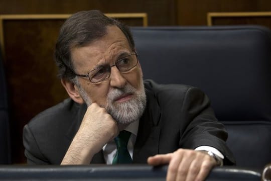 Spaniens Ministerpräsident Mariano Rajoy im Parlament in Madrid.