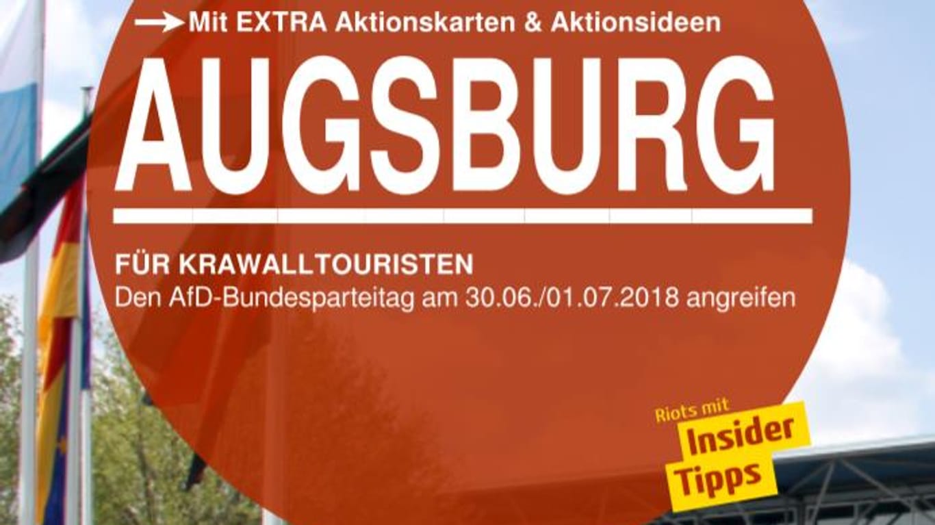 Auf 44 Seiten rufen Linksextremisten zu Krawallen im Rahmen des AfD-Bundesparteitages in Augsburg auf.