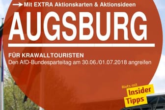 Auf 44 Seiten rufen Linksextremisten zu Krawallen im Rahmen des AfD-Bundesparteitages in Augsburg auf.