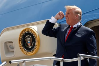 Donald Trump vor der Air Force One: Er sucht den Handelsstreit an allen Fronten