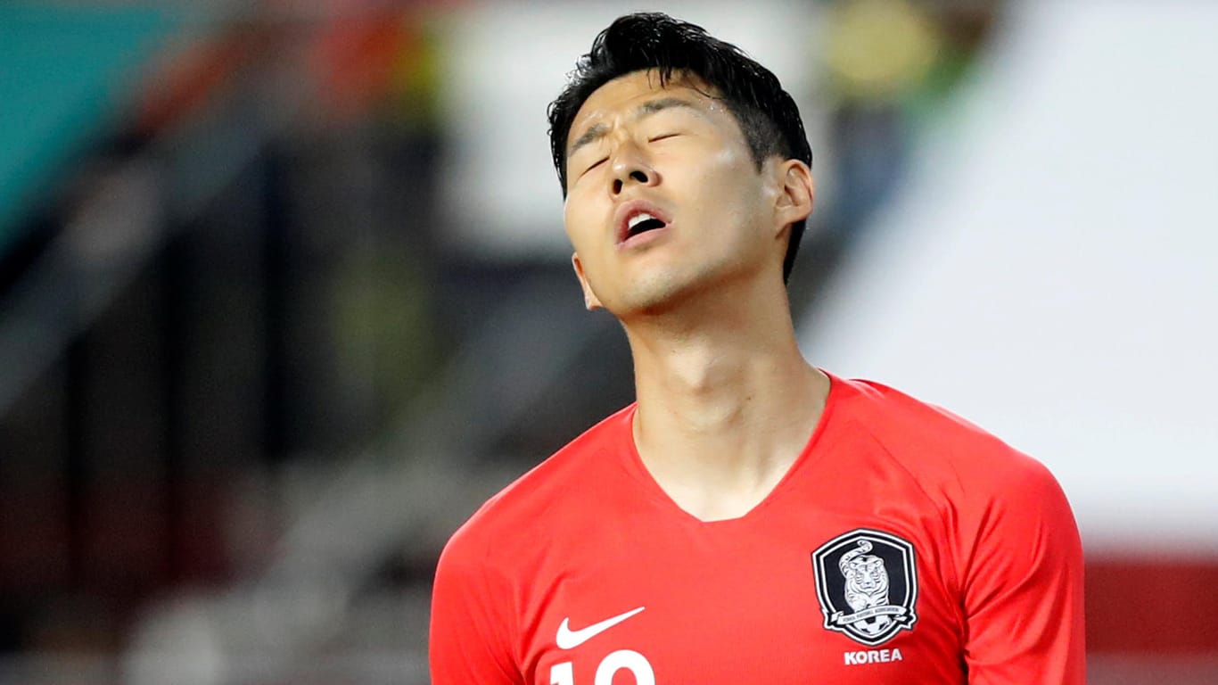 Enttäuscht: Südkoreas Heung-Min Son im Spiel gegen Bosnien-Herzegowina.