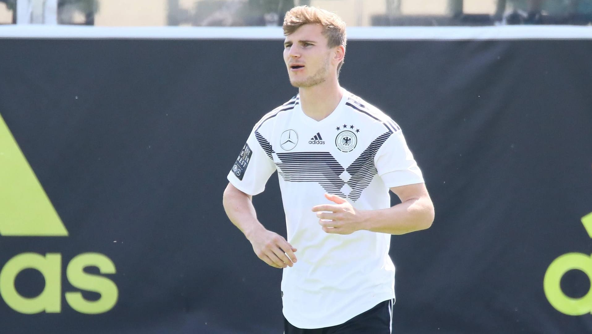 Selbstsicher: Timo Werner im DFB-Trainingslager in Eppan.