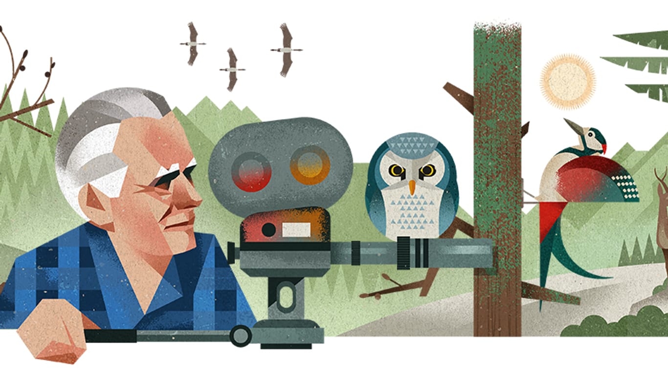 Google Doodle: So kreativ wird Heinz Sielmann geehrt.