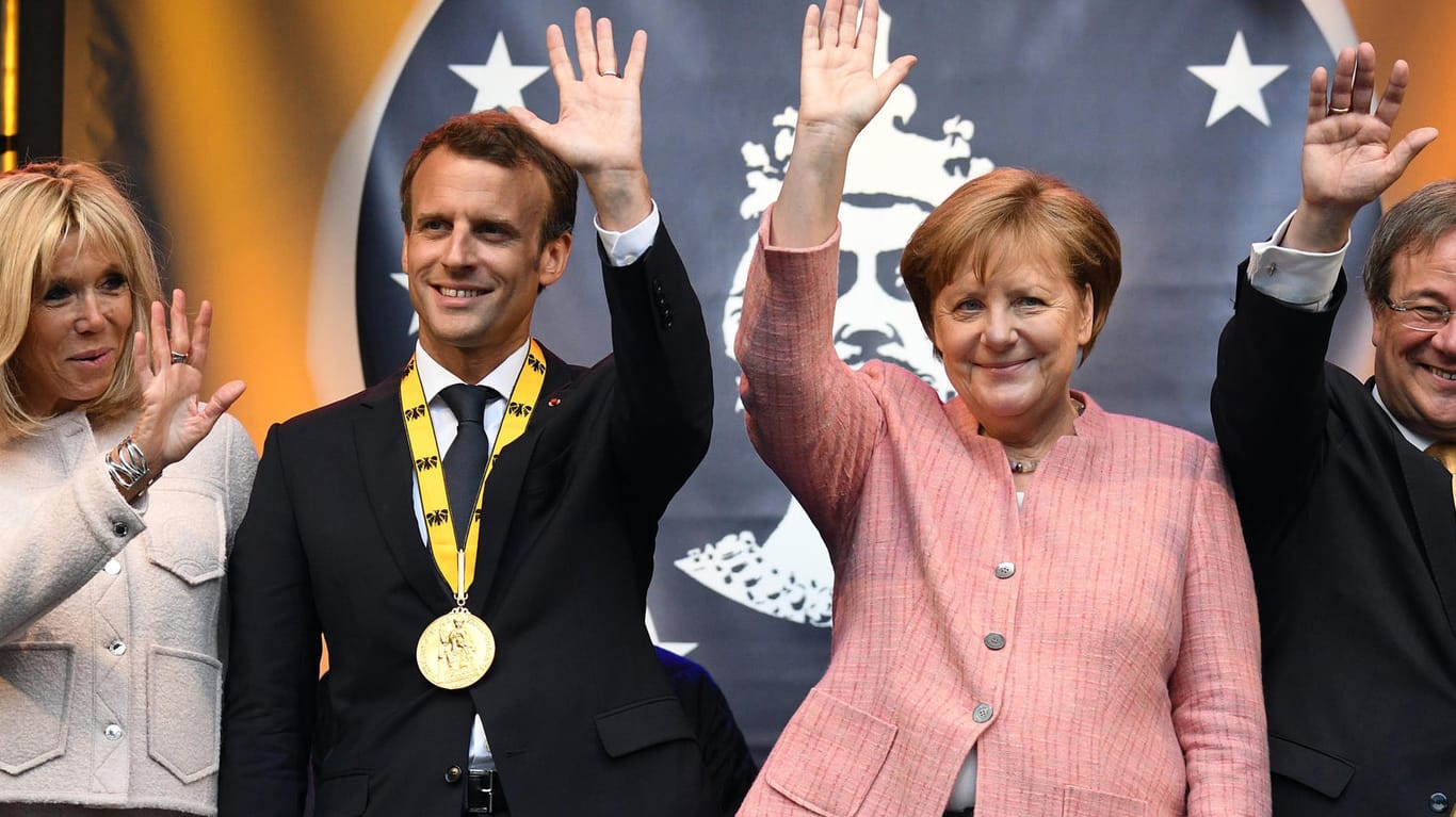 Merkel und Macron: Die Kanzlerin hat ihre Pläne für die Eurozone dargelegt. Seit Monaten wirbt Frankreichs Präsident Macron für Reformen.