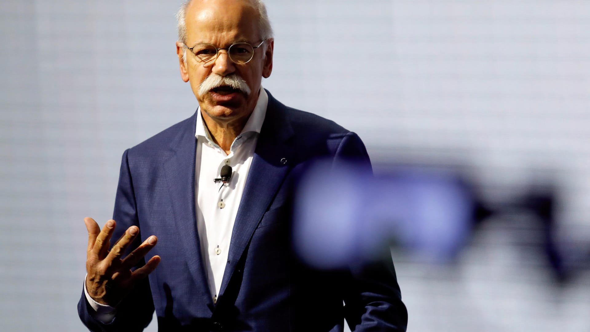 FILE PHOTO: Daimler CEO Dieter Zetsche speaks during a world premiere for new Mercedes Benz A-Class L Sedan in Beijing