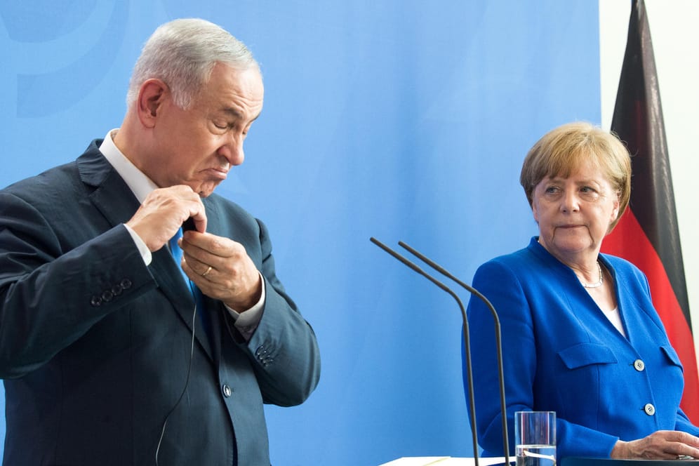 Netanjahu bei Merkel im Kanzleramt: Einig über das Ziel, uneinig über den Weg dahin.