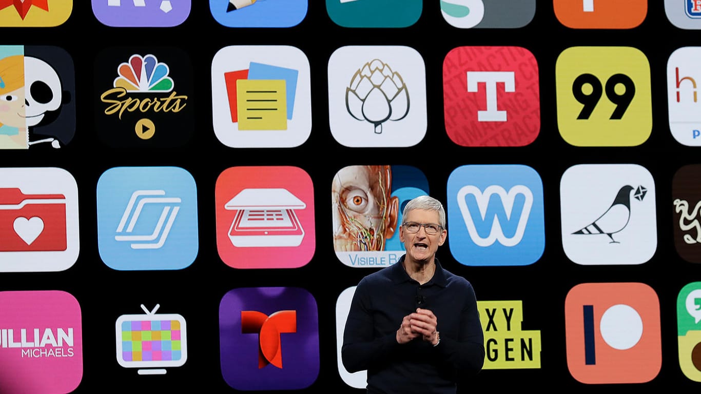 WWDC 2018: Apple-CEO Tim Cook auf der Apple-Entwicklerkonferenz (Symbolbild).