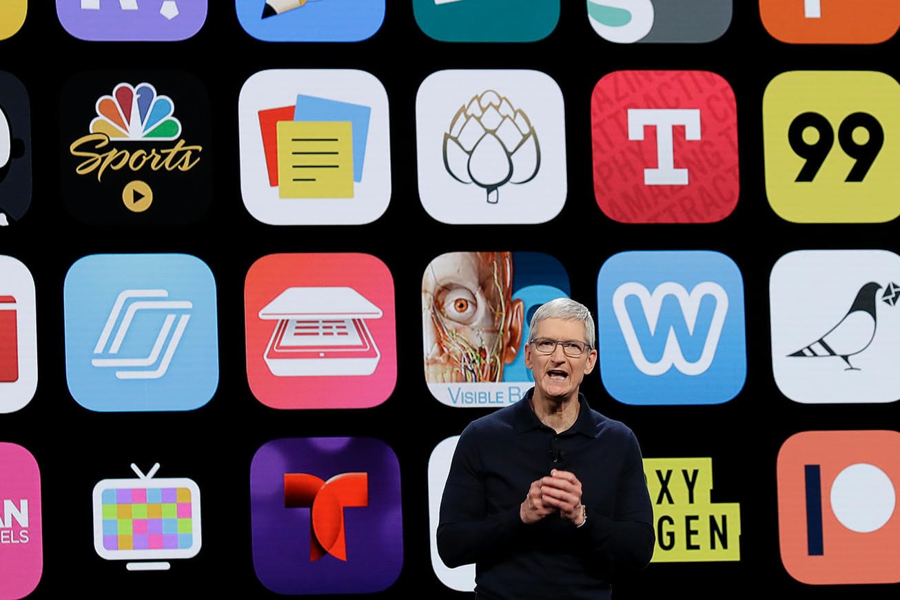 WWDC 2018: Apple-CEO Tim Cook auf der Apple-Entwicklerkonferenz (Symbolbild).
