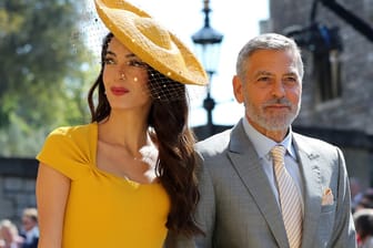 Amal und George Clooney: Hier kommt das Paar am 19. Mai 2018 bei der Hochzeit von Prinz Harry und Meghan Markle an.