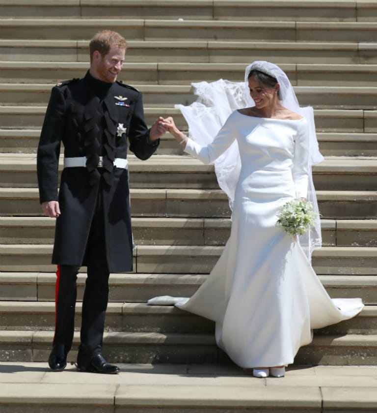 Royal Wedding: Herzogin Meghans Brautkleid wurde von Givenchy-Designerin Clare Waight Keller entworfen.
