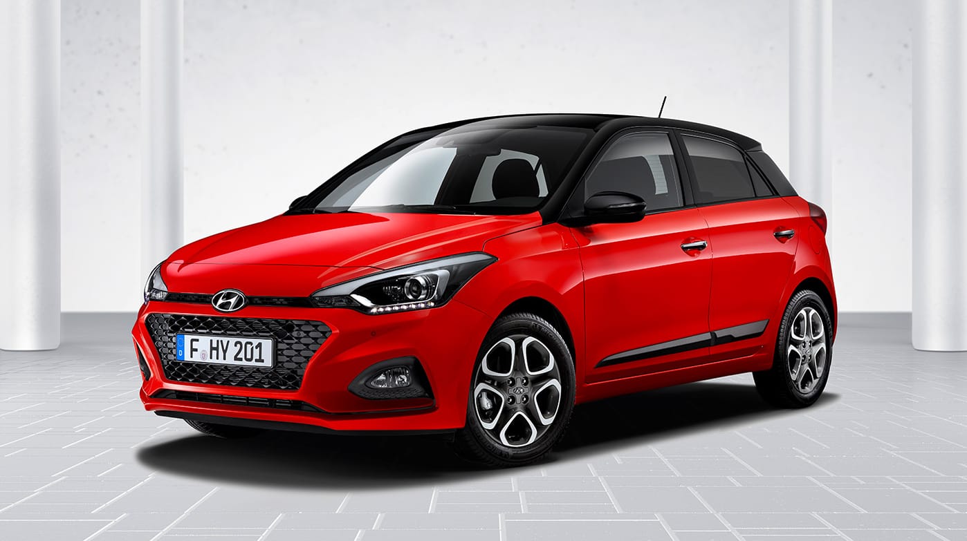 Frischer Wind für den Hyundai i20: Vorn trägt der Kleinwagen jetzt den typischen Hyundai-Kühlergrill. Frischer Wind für den Hyundai i20: Vorn trägt der Kleinwagen jetzt den typischen Hyundai-Kühlergrill.