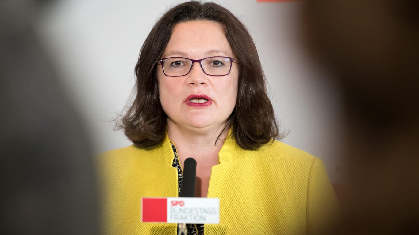 SPD-Chefin Andrea Nahles: Bislang lehnt sie einen Untersuchungsausschuss in der Bamf-Affäre ab.