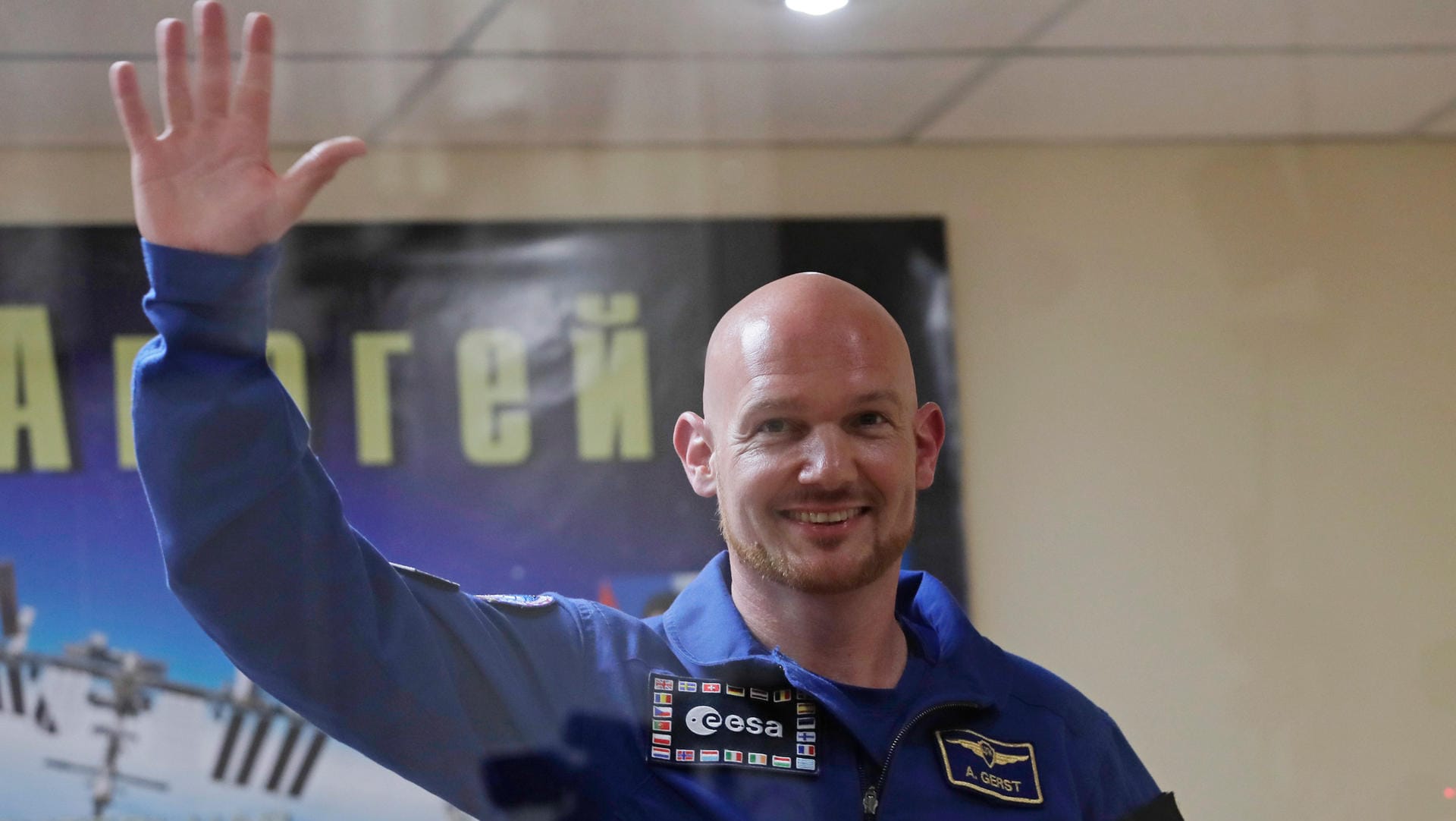 Alexander Gerst am Dienstag in Baikonur: 2014 war er schon einmal als Bordingenieur für sechs Monate auf der Raumstation ISS.