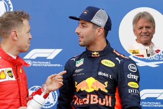 Sebastian Vettel (links) und Daniel Ricciardo: 2014 fuhren beide Piloten für Red Bull. Der Australier Ricciardo setzte sich im internen Duell mit 238 zu 167 durch. Marc Surer (rechts oben) kann sich ein neuerliches Gespann Vettel-Ricciardo sehr gut vorstellen.
