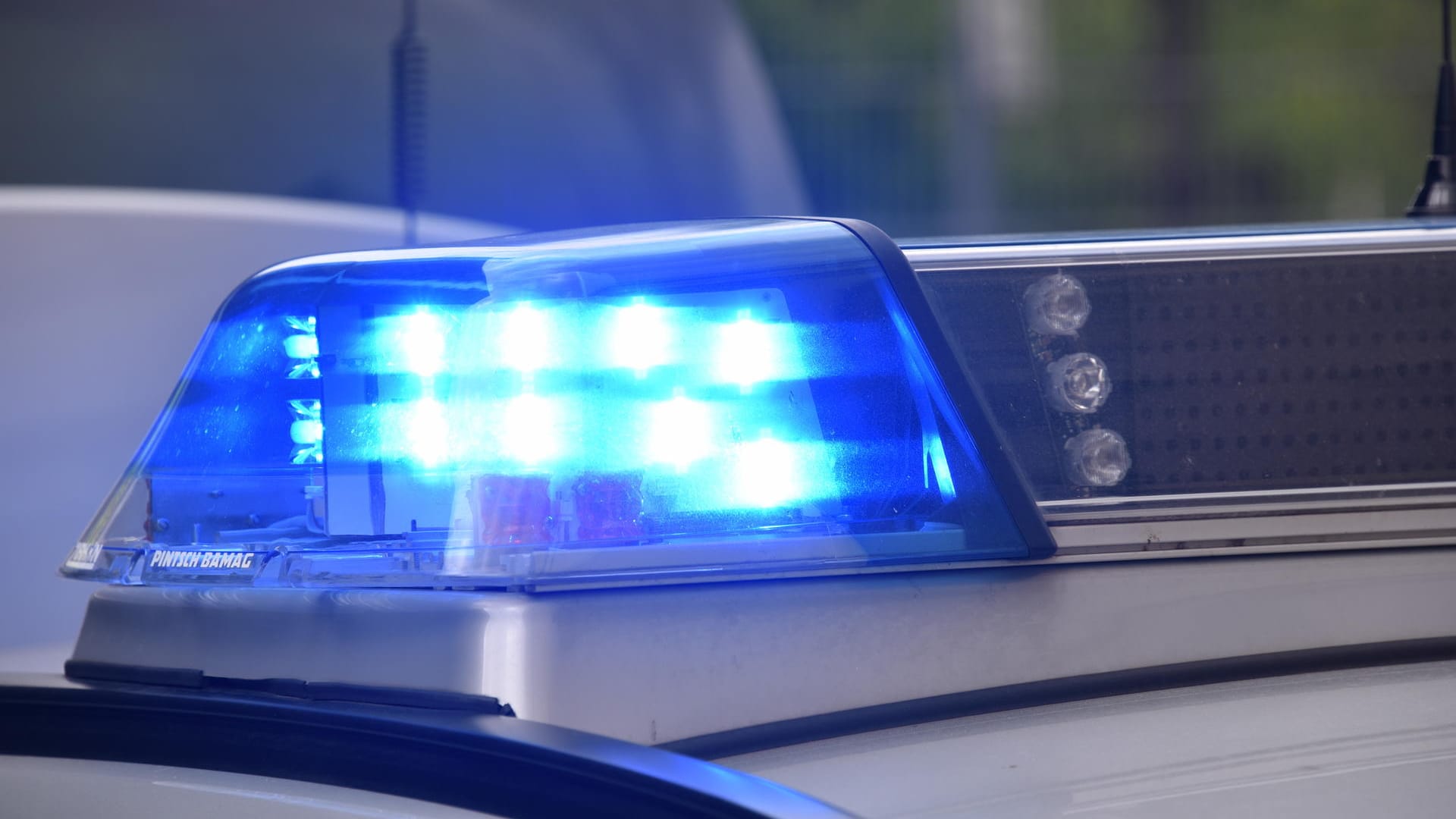 Ein Blaulicht an einem Fahrzeug der Polizei: Die Waffen befanden sich in einem Keller. (Symbolbild) Ein Blaulicht an einem Fahrzeug der Polizei: Die Waffen befanden sich in einem Keller. (Symbolbild)