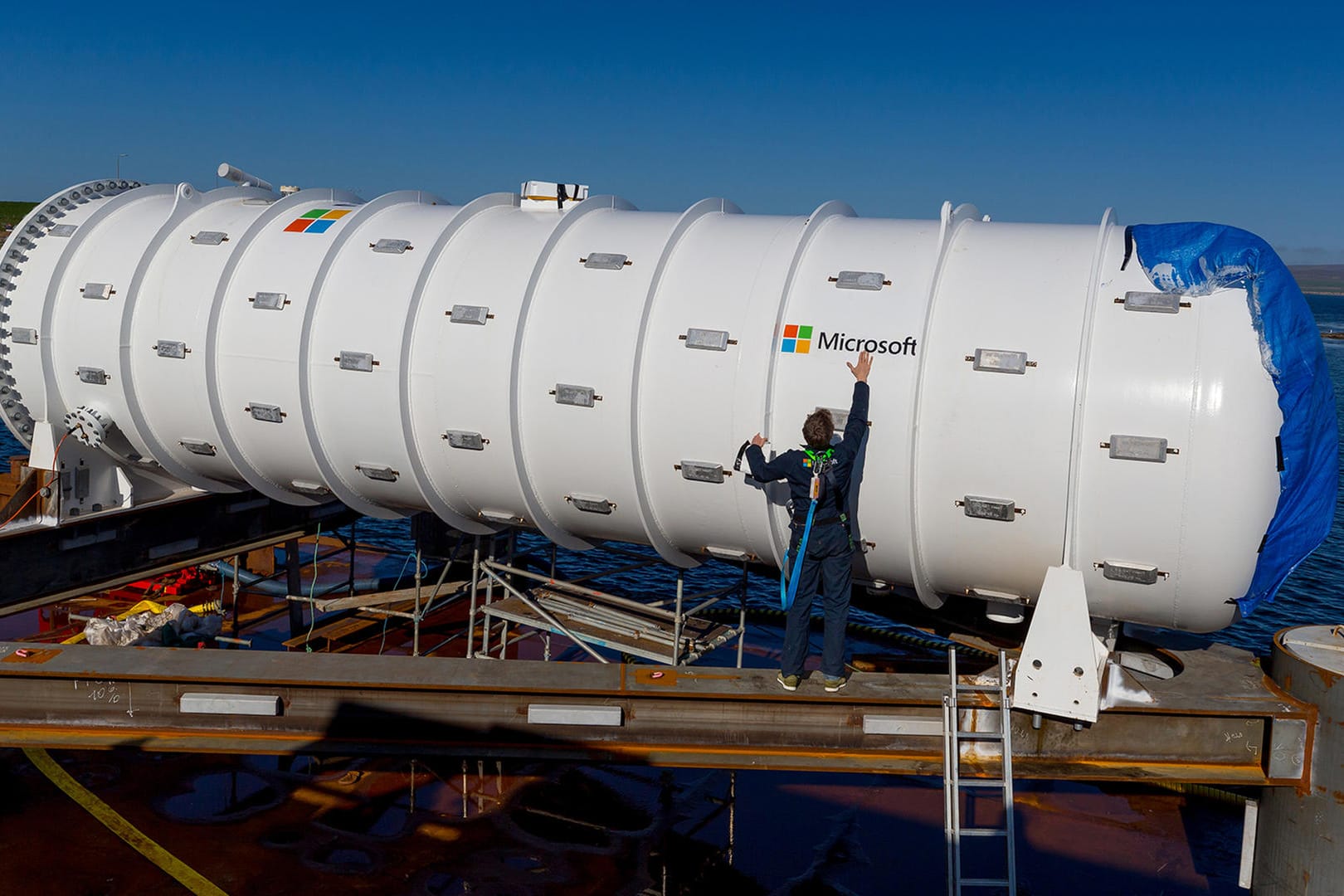 Microsoft: Der Softwarekonzern hat vor den schottischen Orkney-Inseln ein Datenzentrum im Meer versenkt.