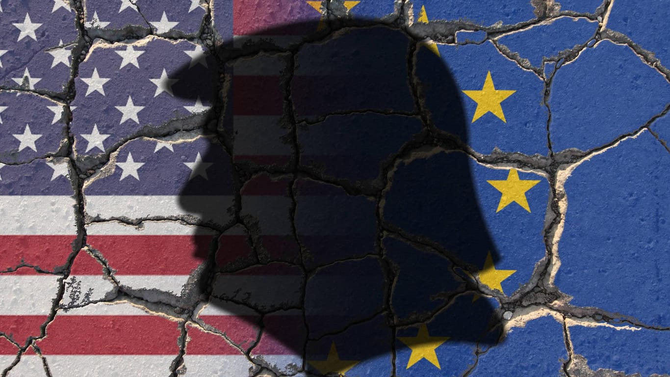 Symbolbild von Donald Trump: Das Verhältnis zwischen den Staaten der Europäischen Union und den USA wird zunehmend krisenhafter.