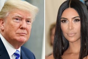 Donald Trump, US-Präsident, und Kim Kardashian, Reality-TV-Star: Kardashian engagierte sich für eine Begnadigung der 63-jährigen Alice Marie Johnson. (Archivbilder)