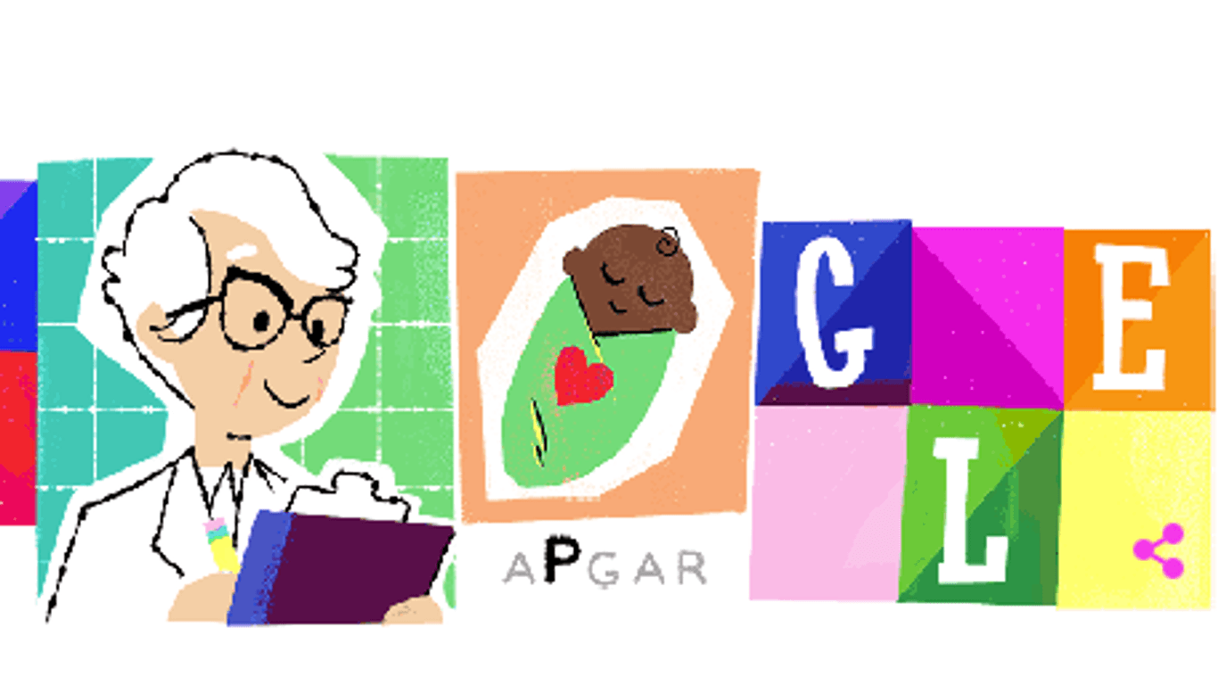 Google Doodle: So kreativ wird Dr. Virginia Apgar geehrt.