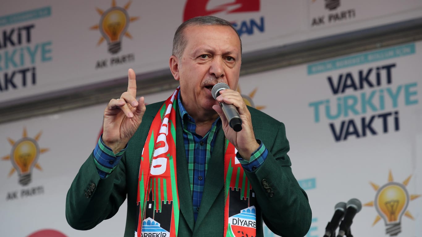 Recep Tayyip Erdogan im Wahlkampf