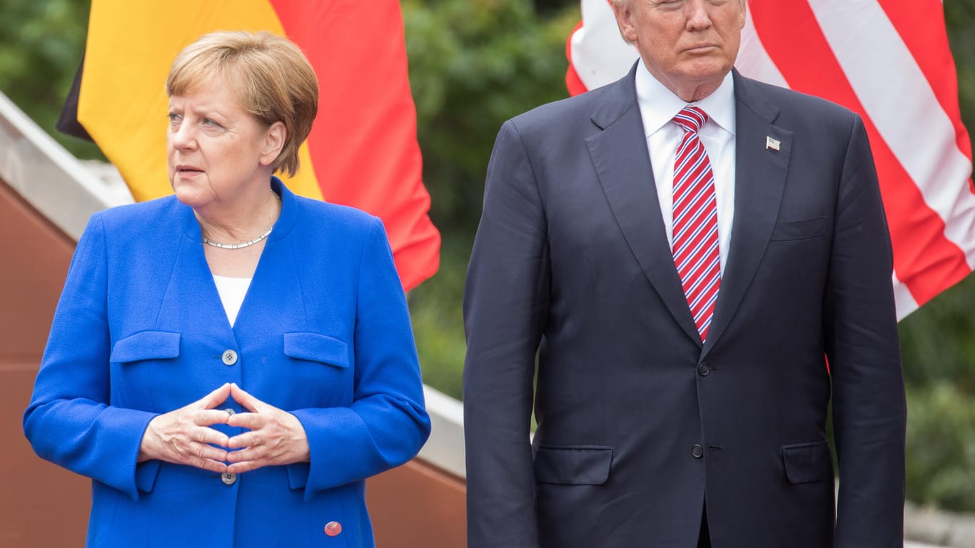 Angela Merkel und Trump beim G7-Gipfel auf Sizilien