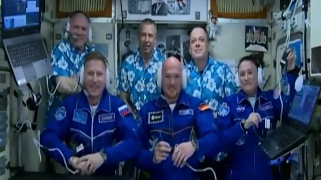 Alexander Gerst und die Crew der ISS.