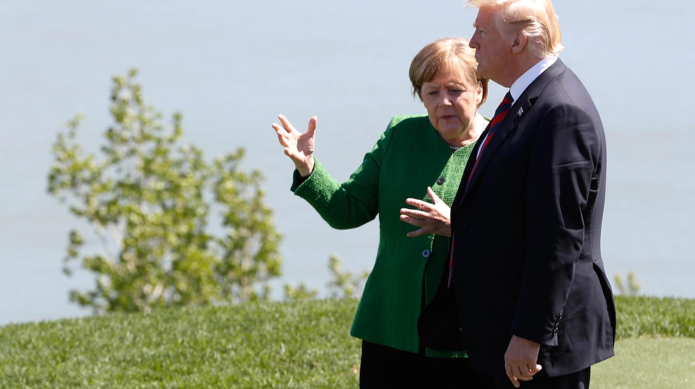 Angela Merkel und Donald Trump beim G7-Gipfel: Tiefe Gräben zwischen den Verbündeten.