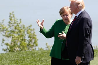 Angela Merkel und Donald Trump beim G7-Gipfel: Tiefe Gräben zwischen den Verbündeten.