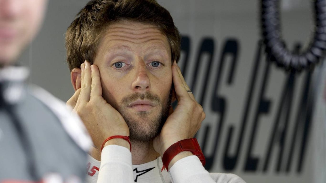 Ein bestürzter Roman Grosjean: Der Haas-Pilot überfuhr im Formel-1-Training in Montreal ein Murmeltier.