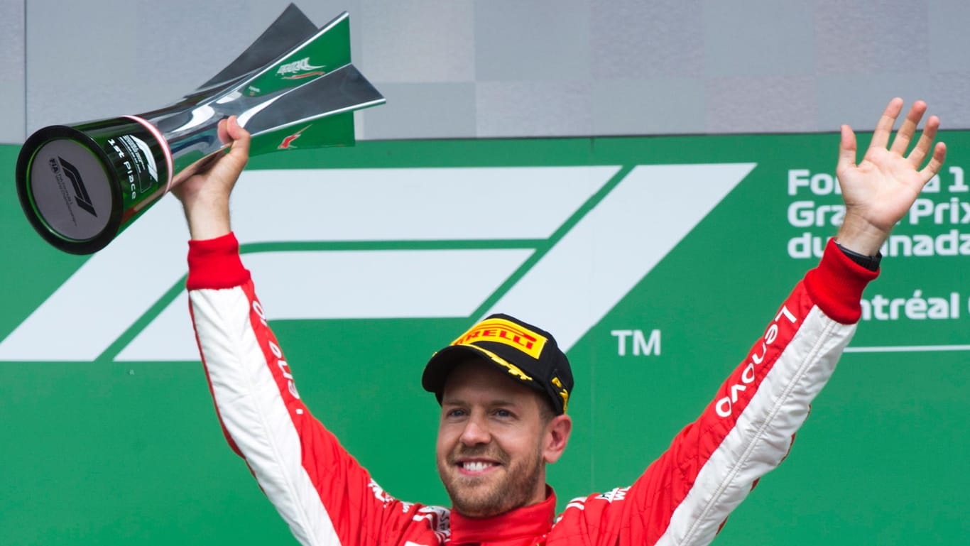 Sebastian Vettel strahlt nach dem Sieg beim Grand Prix von Kanada.