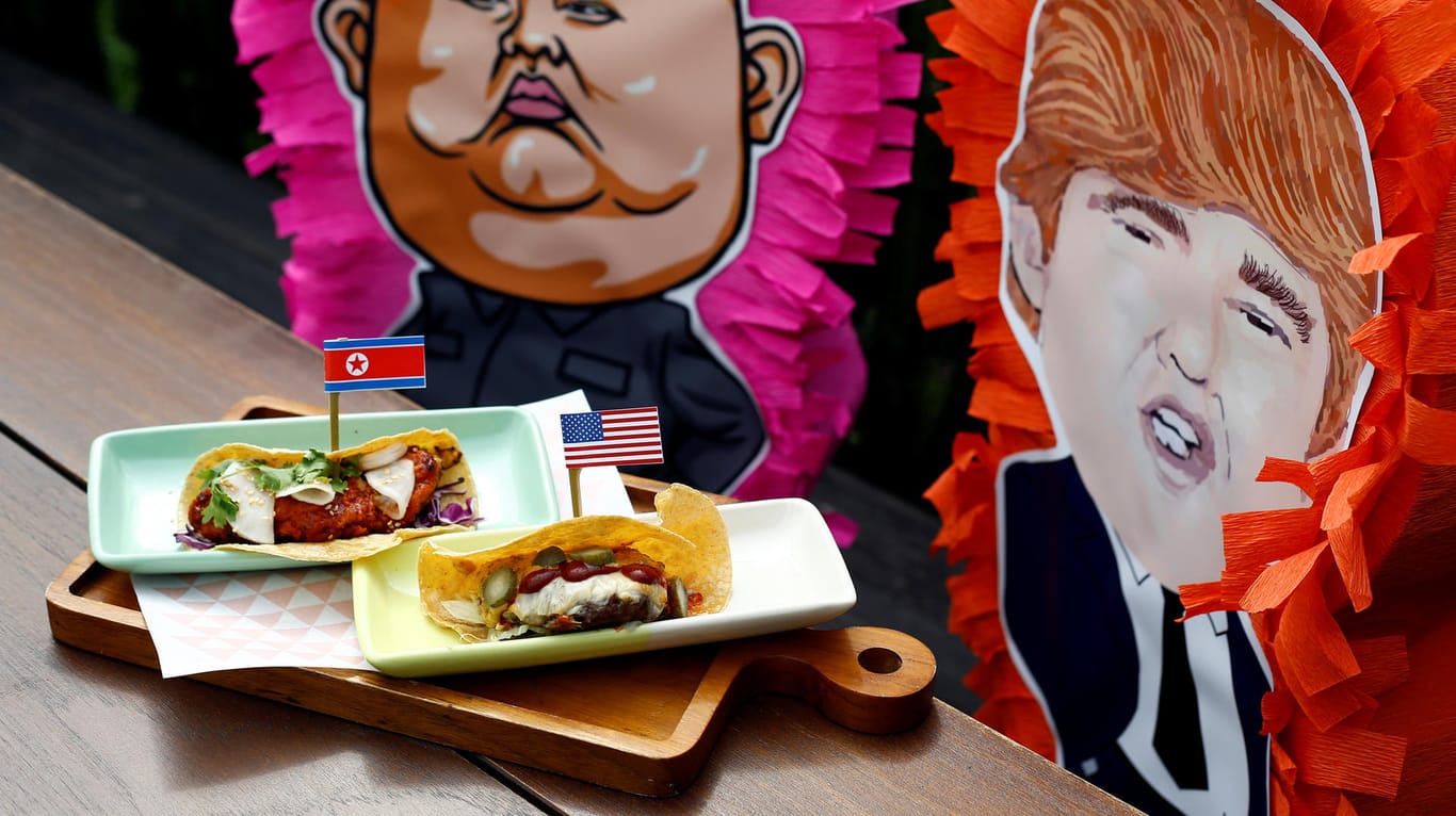 Beim Mexikaner "Lucha Loco" gibt es den Taco "El Trumpo" ("Der Trump") und einen Taco "El Hombre Cohete" ("Der Raketenmann").