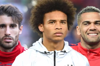 Javi Martinez, Leroy Sané und Dani Alves (v.l.): Bei den diesjährigen WM-Nominierungen gab es nicht nur in Deutschland überraschende Entscheidungen.