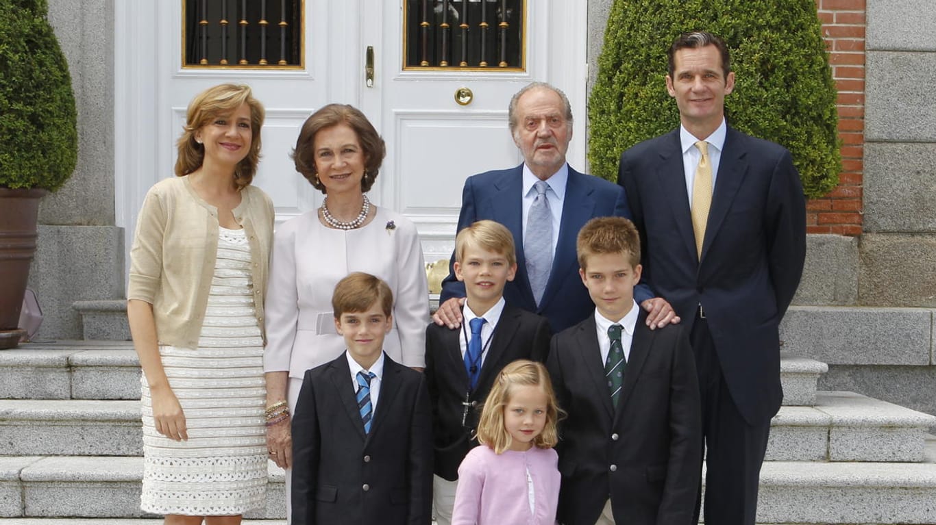 Familie Urdangarin mit Juan Carlos I. und Sophia: Seit mehr als vier Jahren haben Cristina und Iñaki kaum noch Kontakt zum Königshaus.