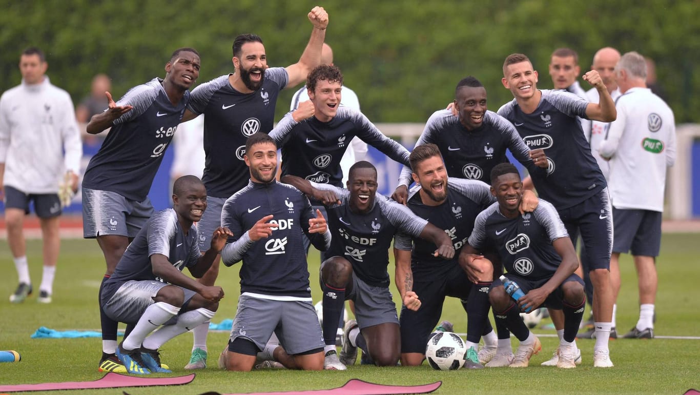 Das französische WM-Team: Die Équipe Tricolore ist zusammengerechnet die wertvollste Mannschaft des Turniers.